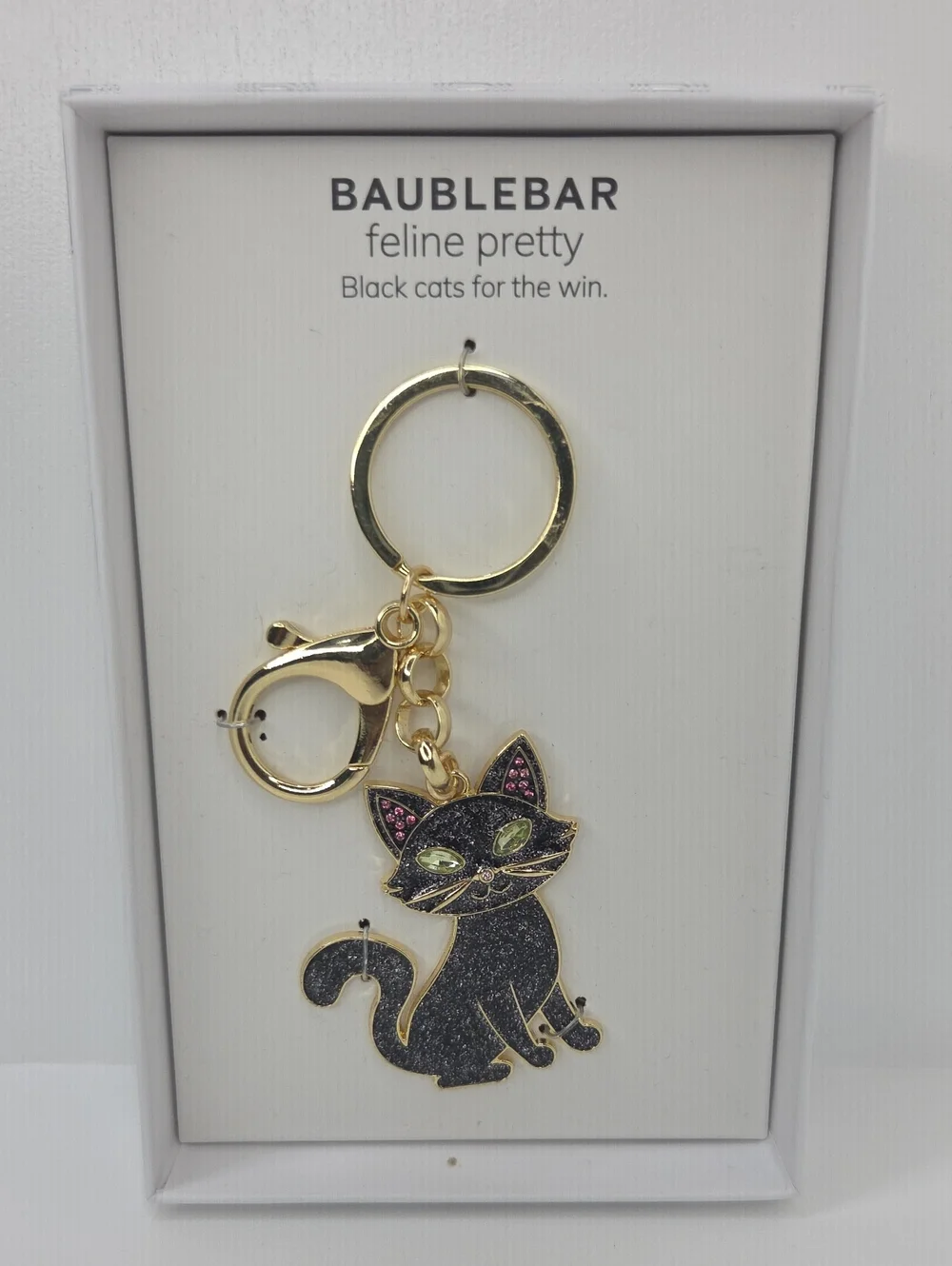 🐈‍⬛▪️BaubleBar ▪️' feline Pretty' Black Cat Keychain